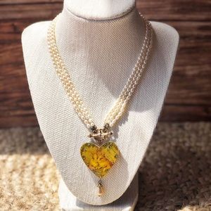 JOHN Wind Maximal Art real pearl gold plated necklace